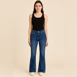 GAP Curvy Low Rise Flare Jeans Classic Denim